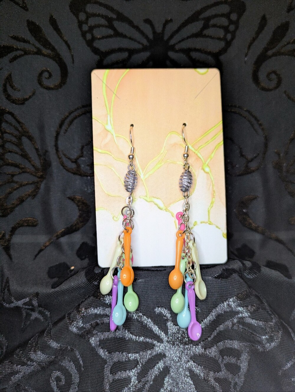 Handmade Rainbow Pride Spoonie Dangle Earrings